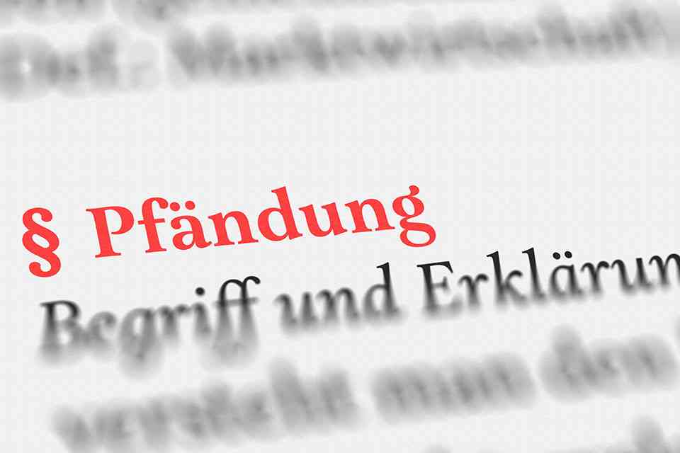 © Nico - stock.adobe.com Textausschnitt Pfändung